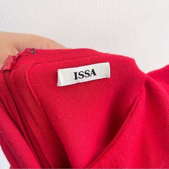 Issa London | Red Fit & Flare Circle Dress Sweater - Picture 6 of 8